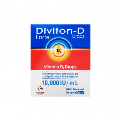 DIVITON - D FORTE 10.000 IU / ML ( CHOLECALCIFEROL = VITAMIN D3 ) ORAL DROPS 20 ML